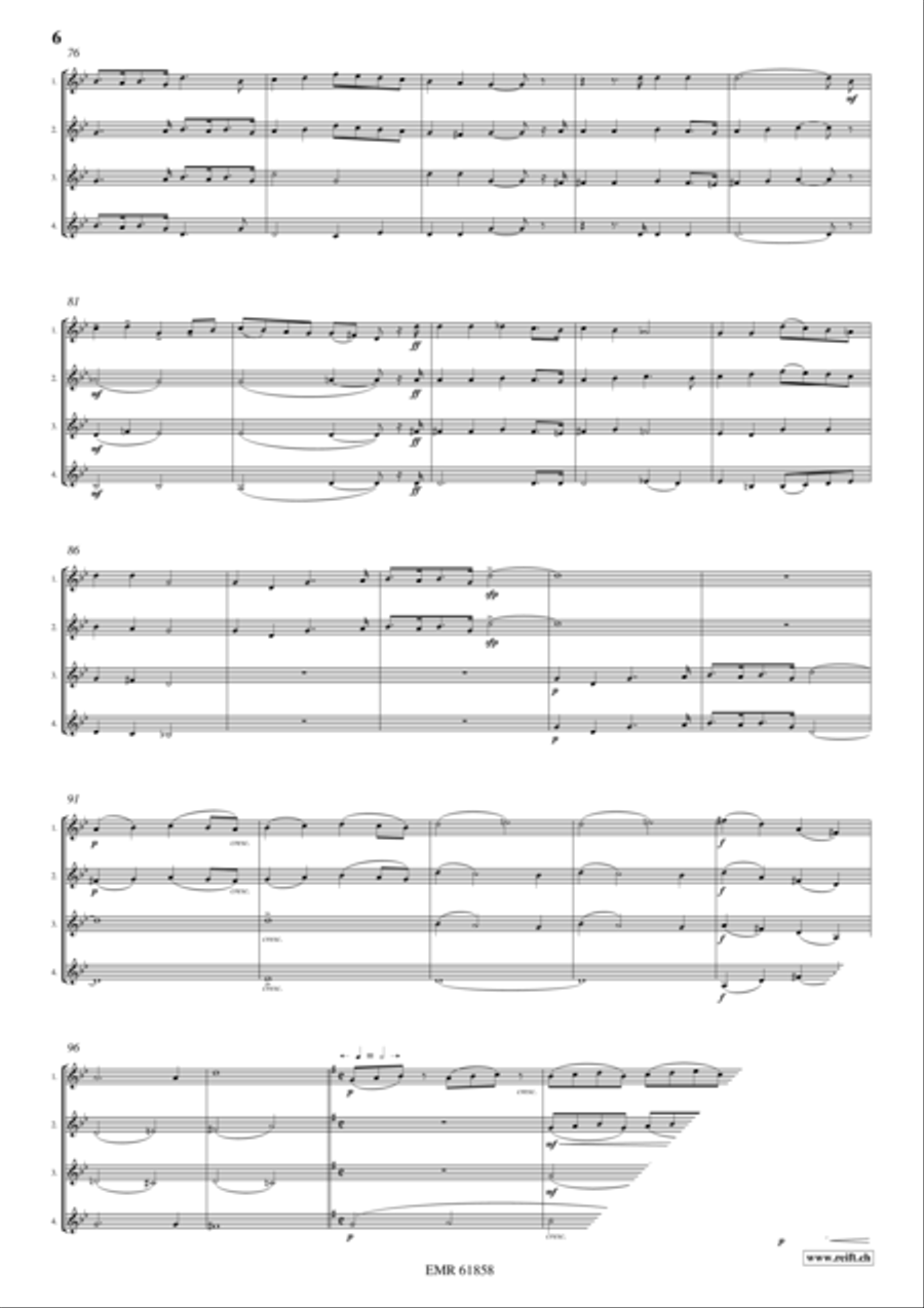 A Christmas Fantasy Euphonium Quartet scores gallery preview page 7