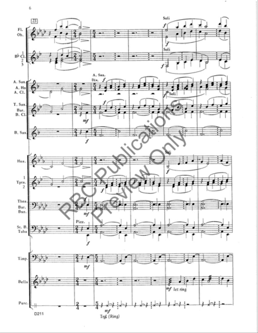 Gentle Journey Concert Band scores gallery preview page 7