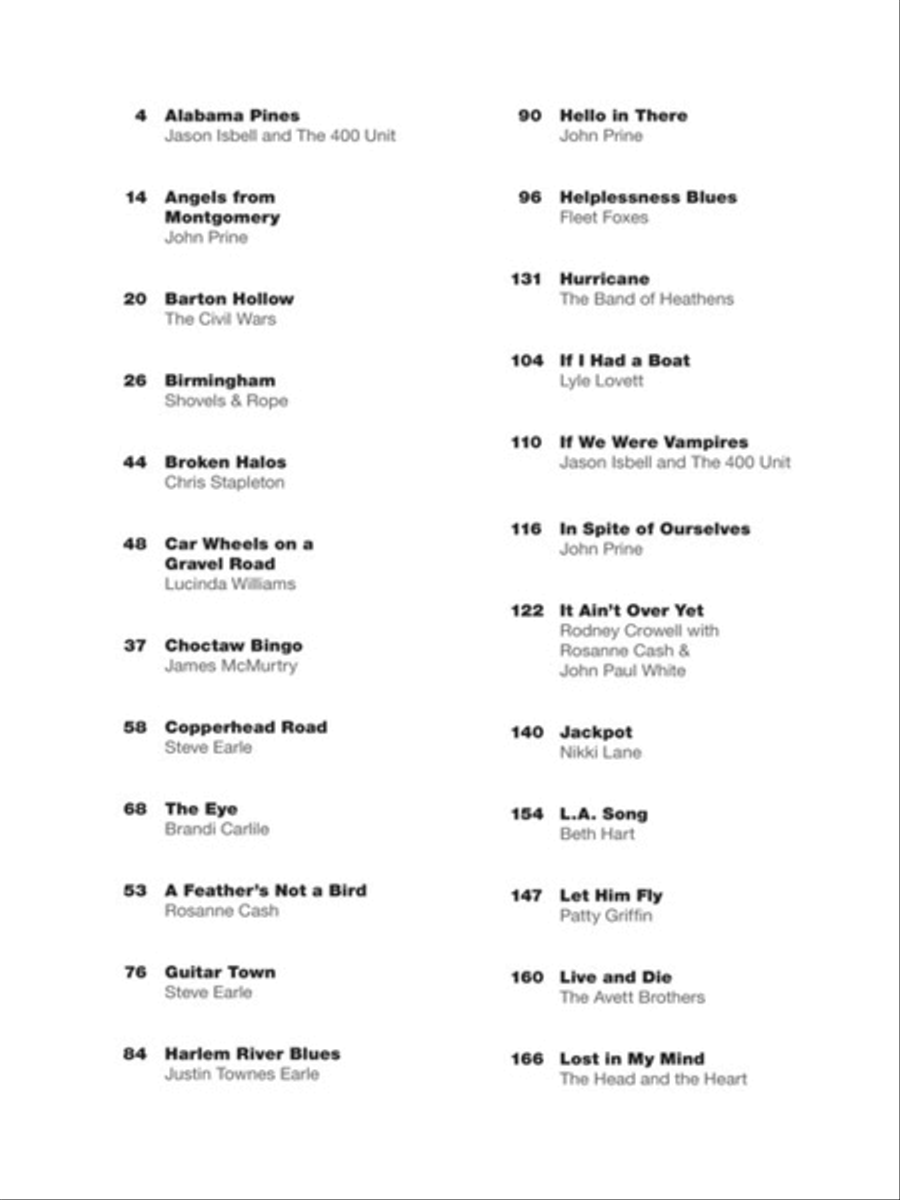 The Americana Songbook Piano, Vocal, Guitar scores gallery preview page 2