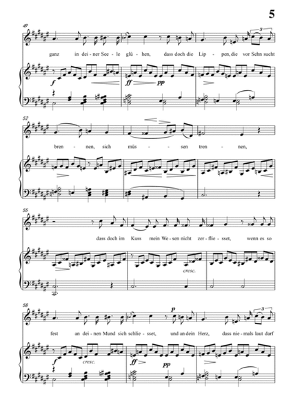 Schubert-Heimliches Lieben,Op.106 No.1 in #F for Vocal and Piano