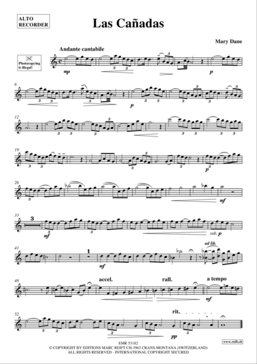 Las Canadas Alto Recorder scores gallery preview page 2
