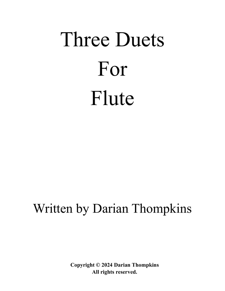 Book cover for Three Duets for Flute