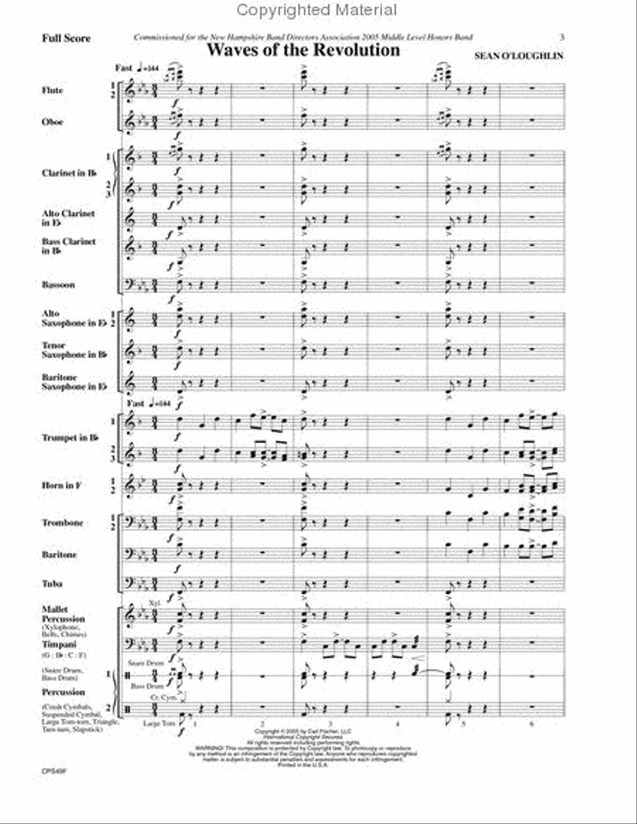 Waves of the Revolution Concert Band scores gallery preview page 2