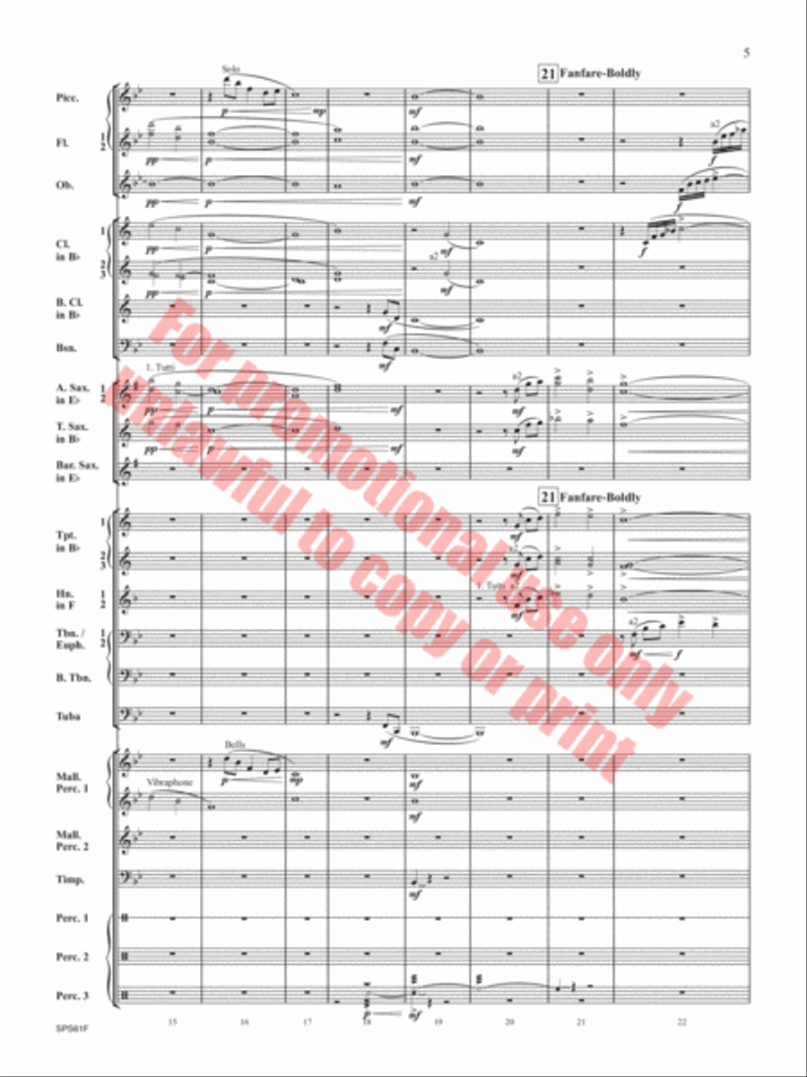 The Lake in the Sky The Lake in the Sky Concert Band scores gallery preview page 6