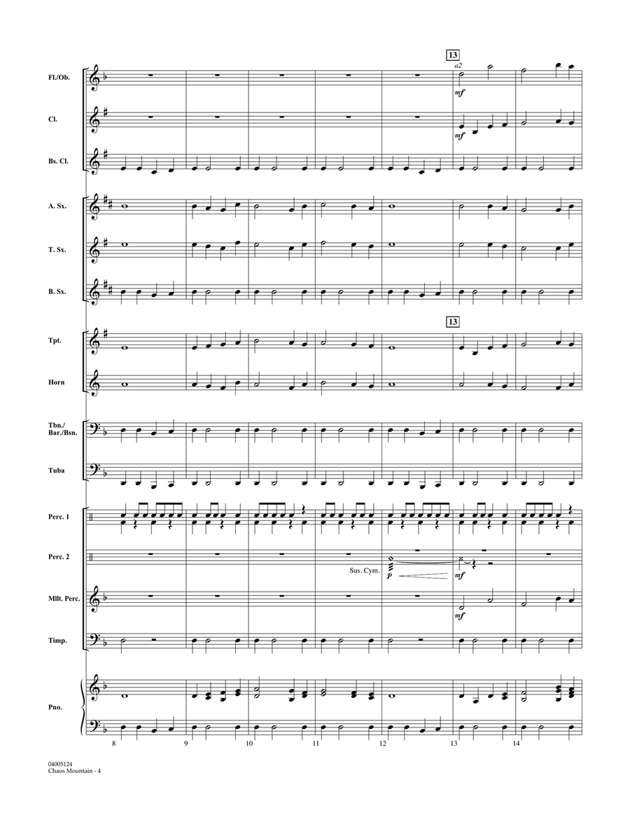 Chaos Mountain - Conductor Score (Full Score) Concert Band scores gallery preview page 4