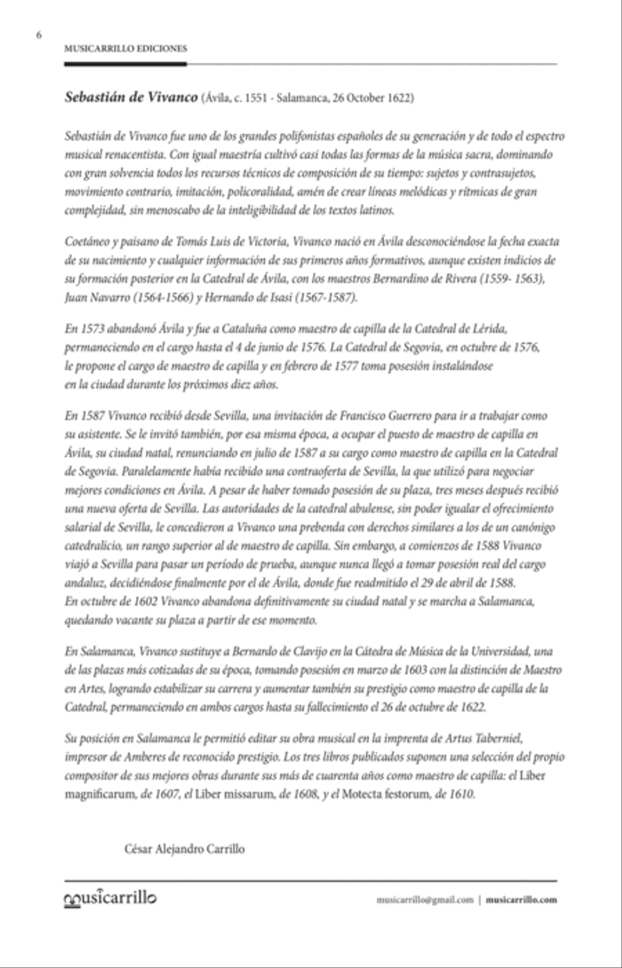 VIVANCO 400th - Ten Motets 4-Part scores gallery preview page 6