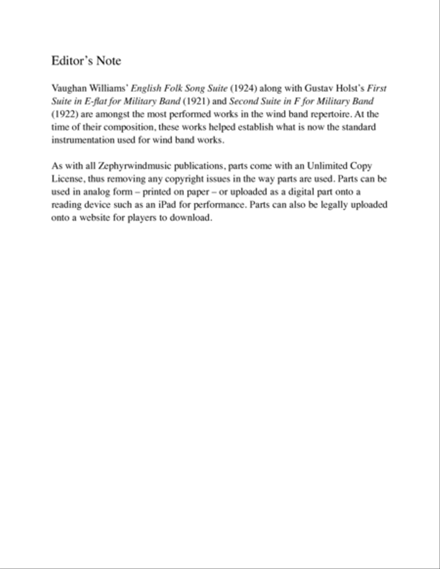 English Folk Song Suite Concert Band scores gallery preview page 3