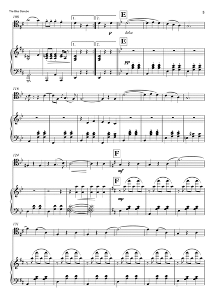 The Blue Danube Waltz for Piano and Cello