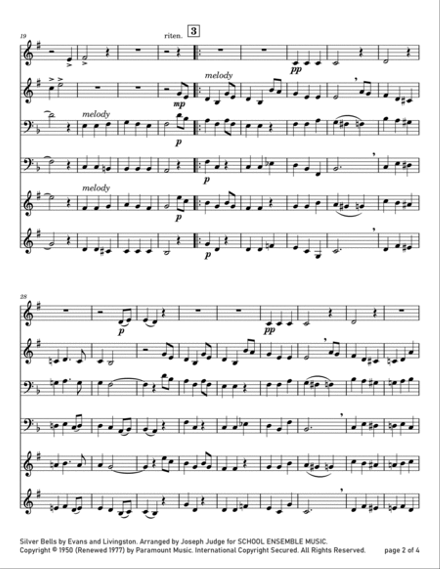 Silver Bells Euphonium scores gallery preview page 2