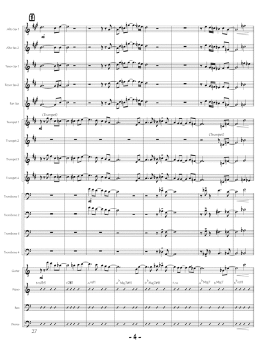 Reverse Peephole (digital print) Jazz Ensemble scores gallery preview page 4