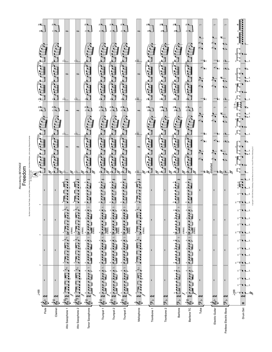 Freedom Marching Band scores gallery preview page 1