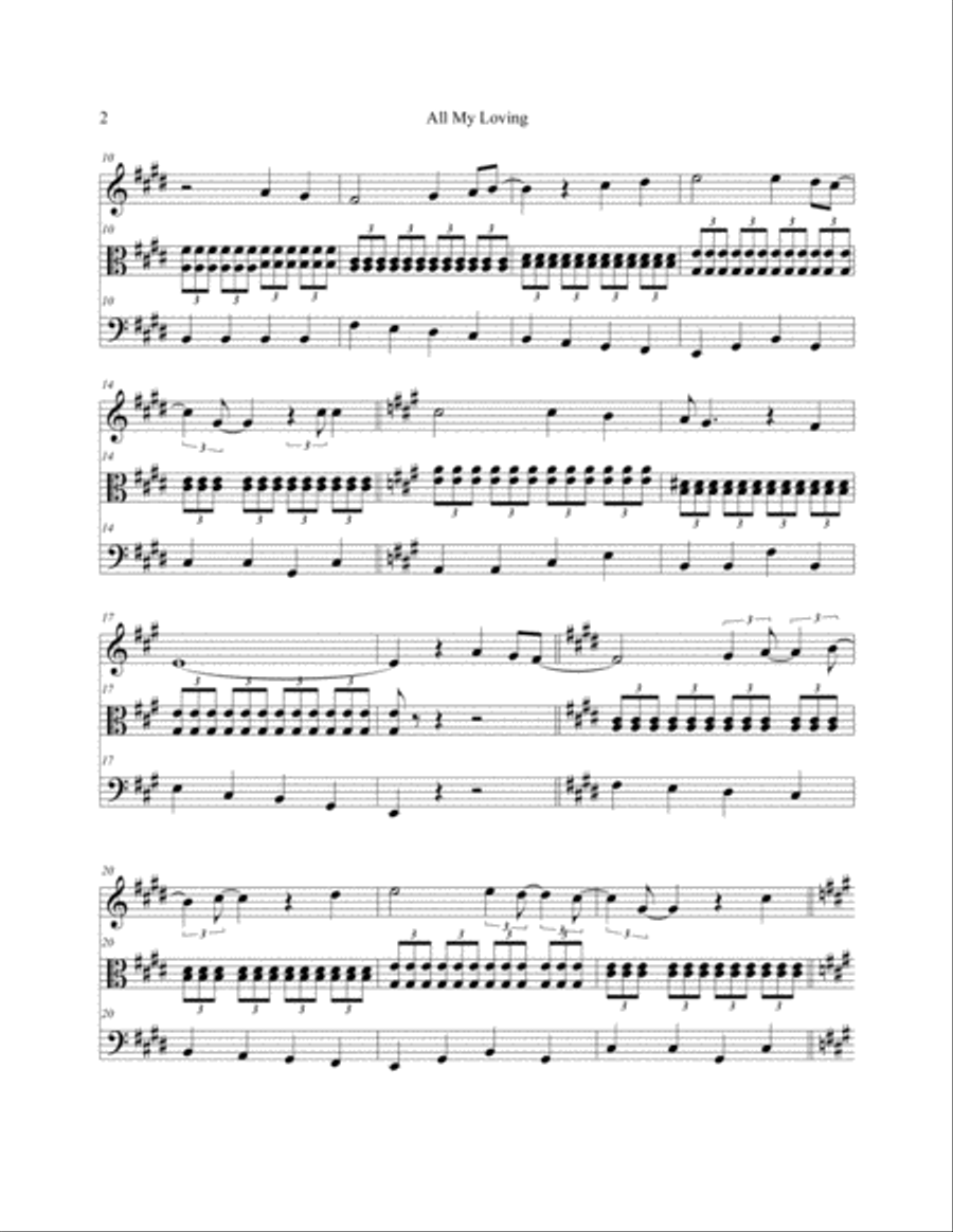 All My Loving All My Loving String Trio scores gallery preview page 2