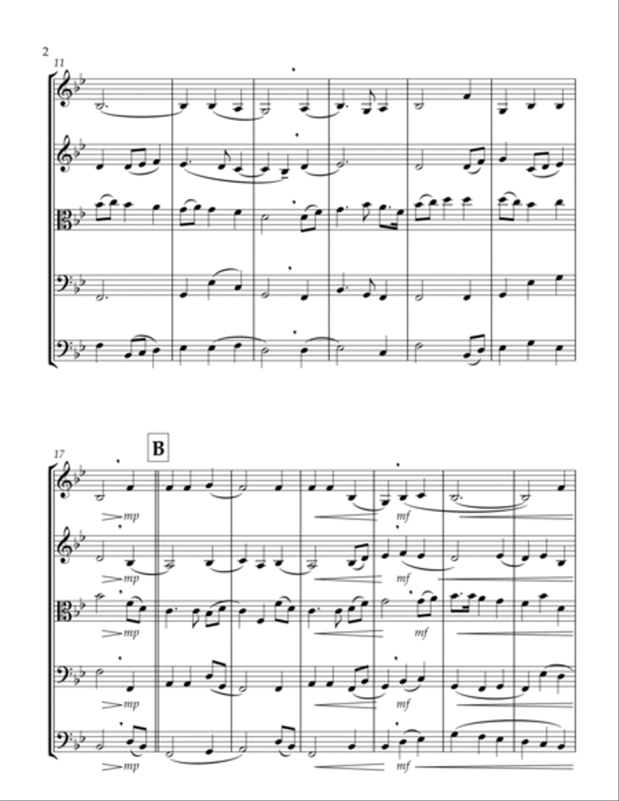O God, Beyond All Praising (Thaxted) (Bb) (String Quintet - 2 Violins, 1 Viola, 1 Cello, 1 Bass) (Vi String Orchestra scores gallery preview page 2