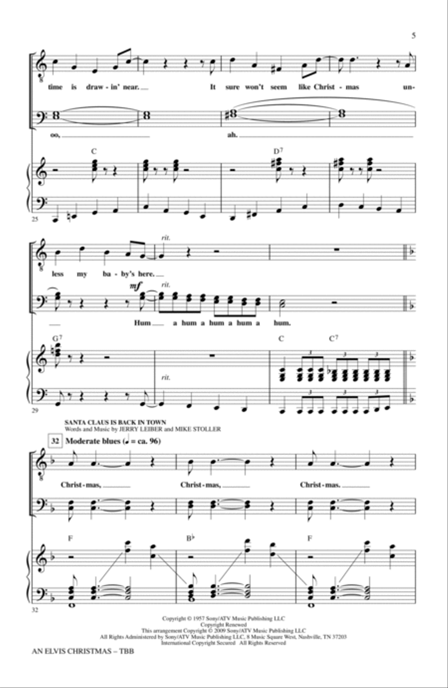 An Elvis Christmas 3-Part scores gallery preview page 4