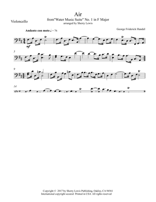 Air from Water Music for Cello Solo