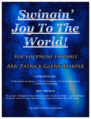 Book cover for Swingin' Joy To The World - for Saxophone Ensemble
