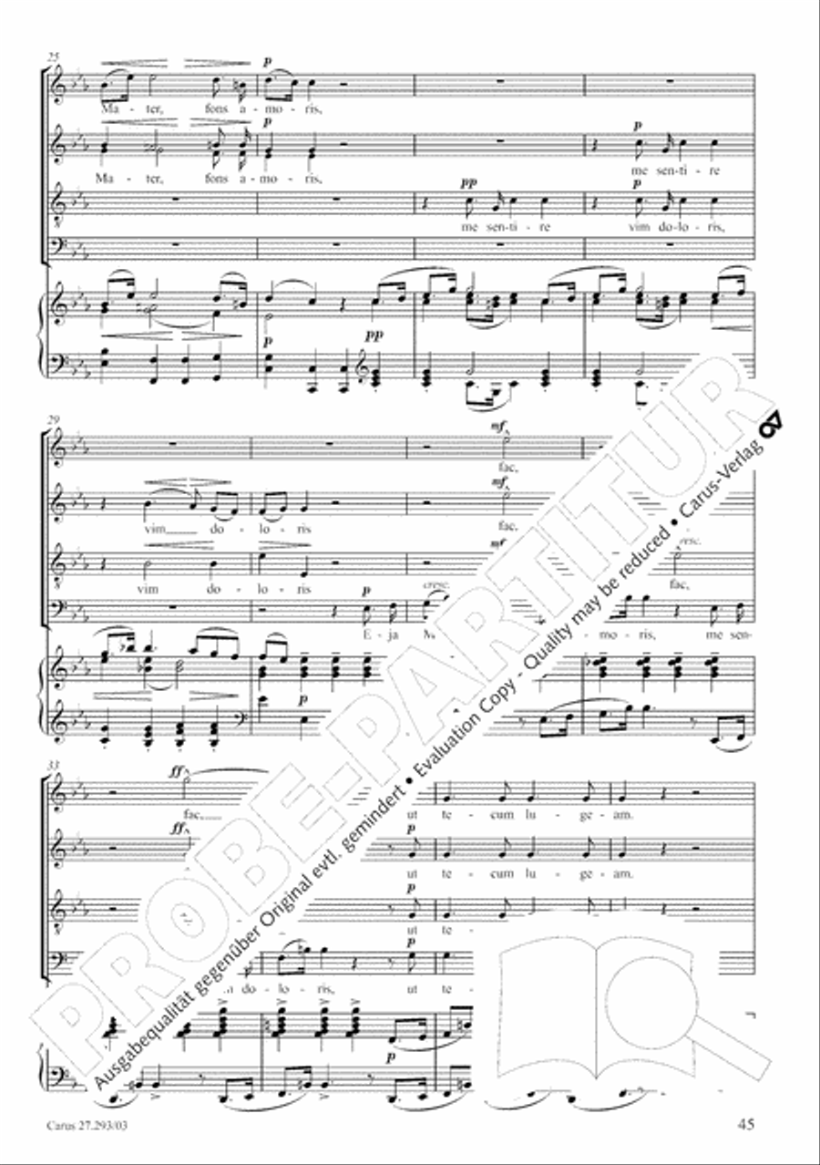 Stabat mater 4-Part scores gallery preview page 52