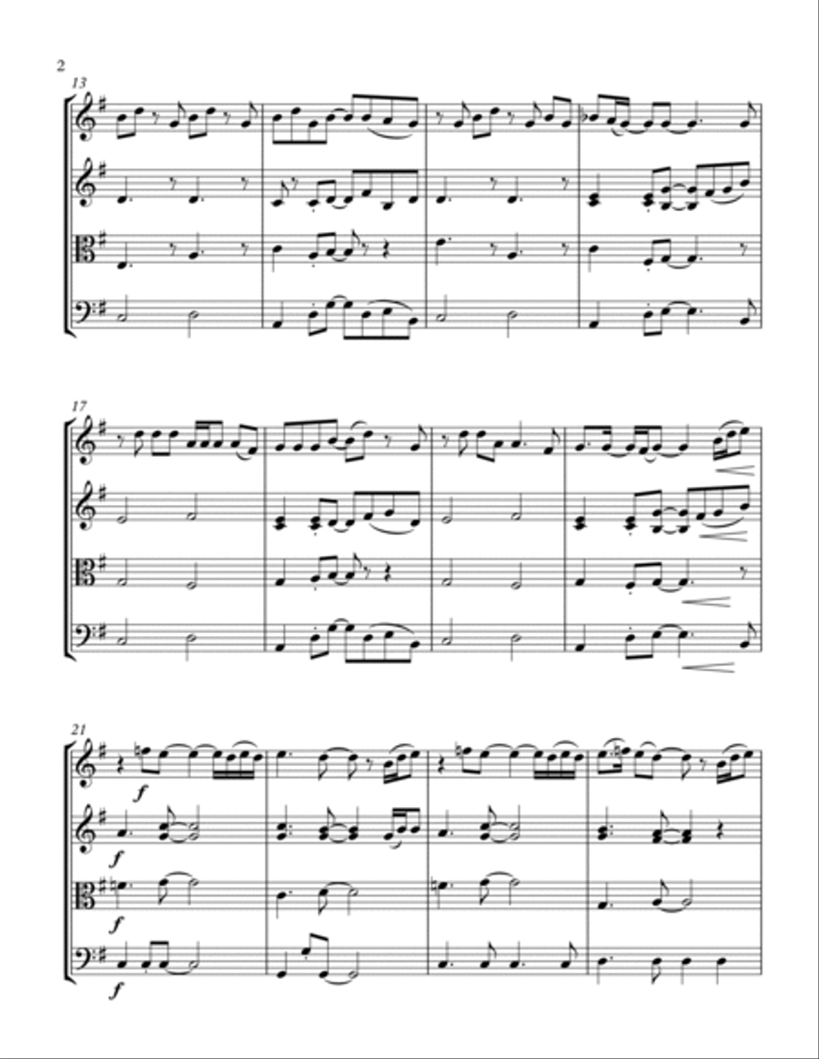 Seasons Of Love String Quartet scores gallery preview page 4