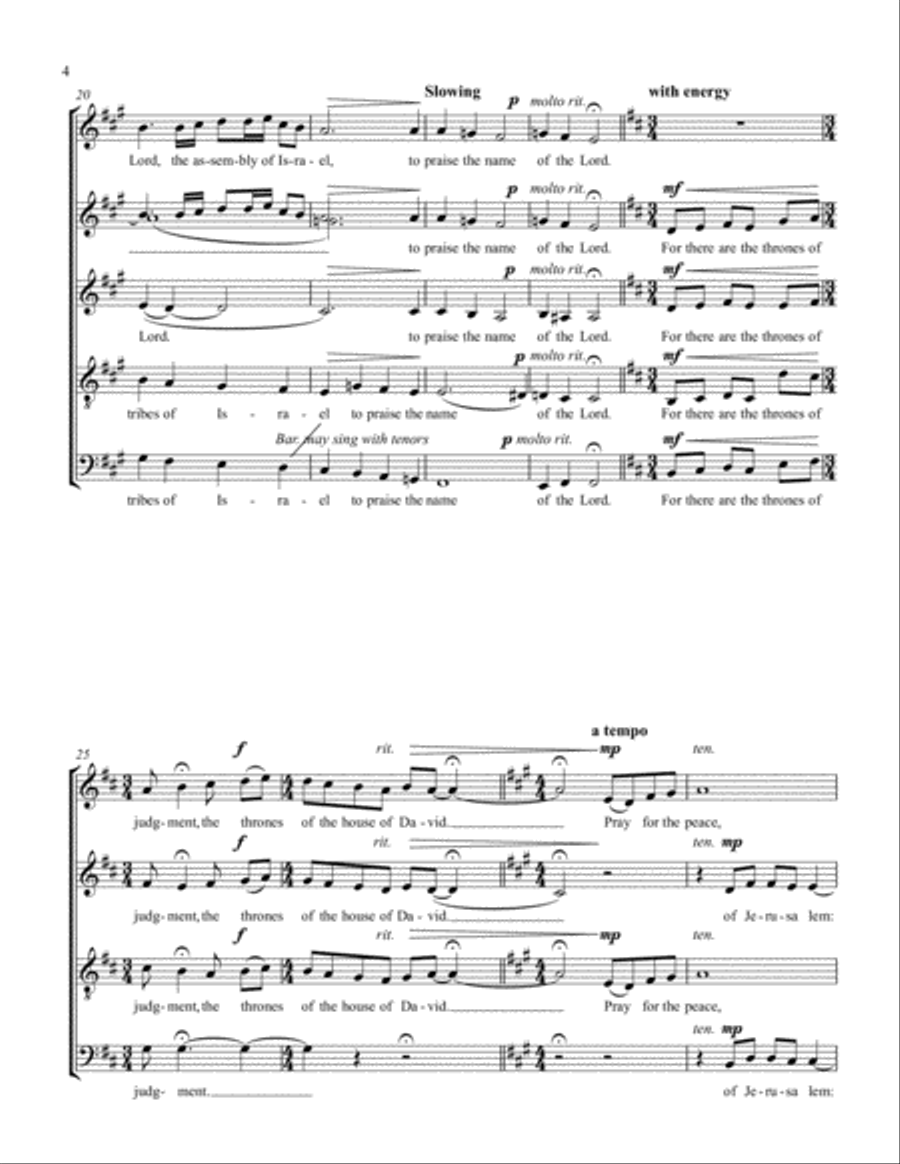Psalm 122 (SATB, soprano soloist) 4-Part scores gallery preview page 4