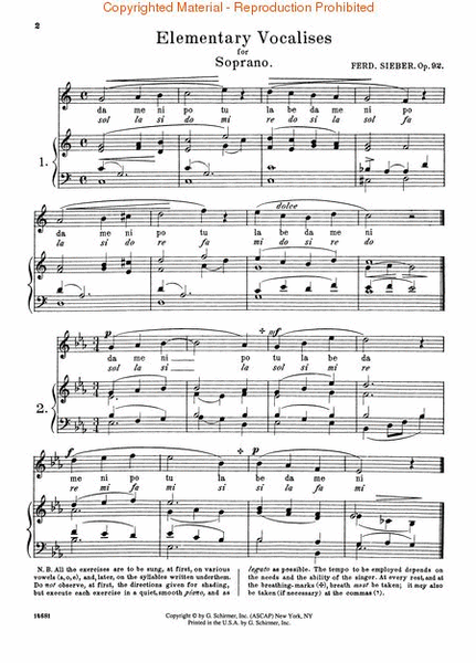 36 Eight-Measure Vocalises, Op. 92