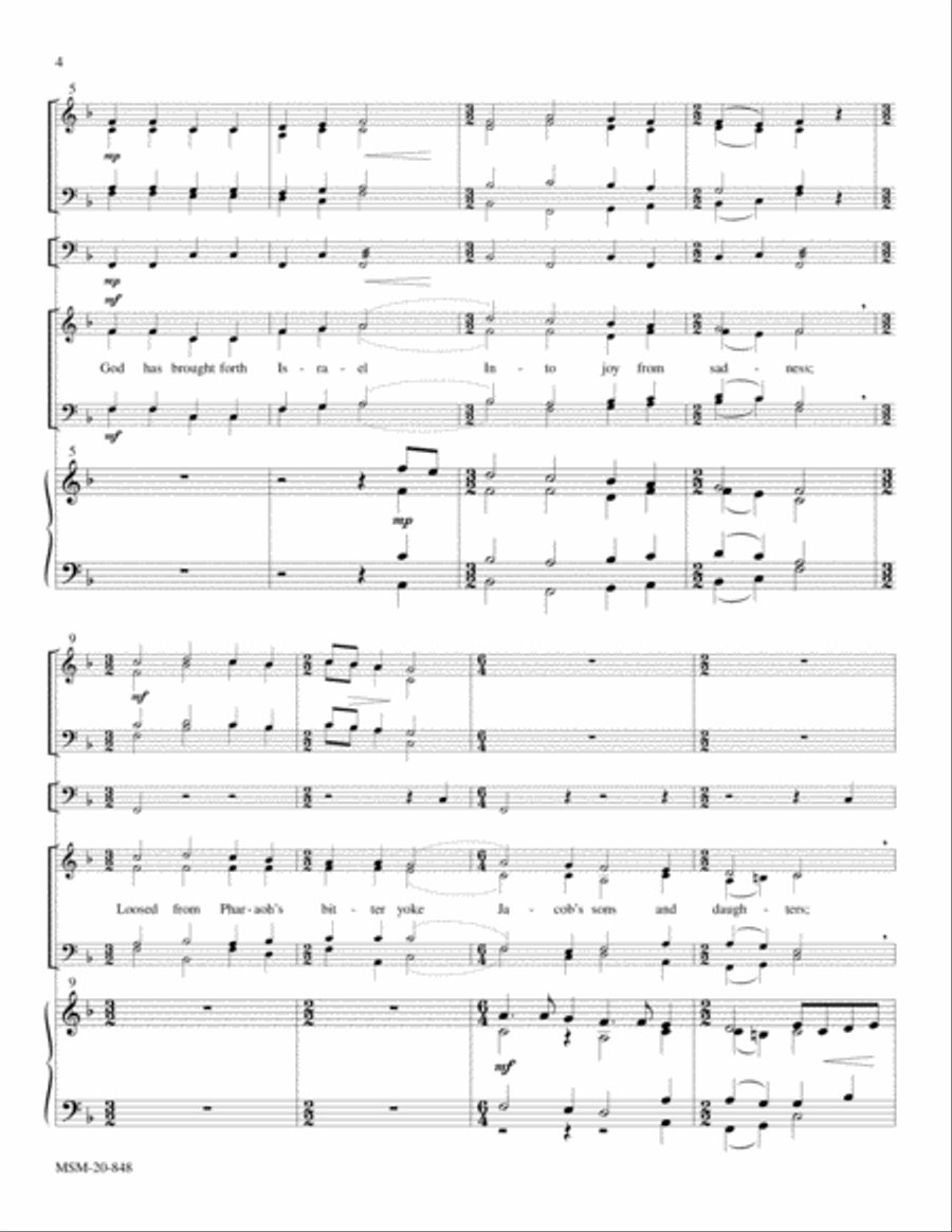 Come, You Faithful, Raise the Strain (Gaudeamus Pariter) 4-Part scores gallery preview page 2