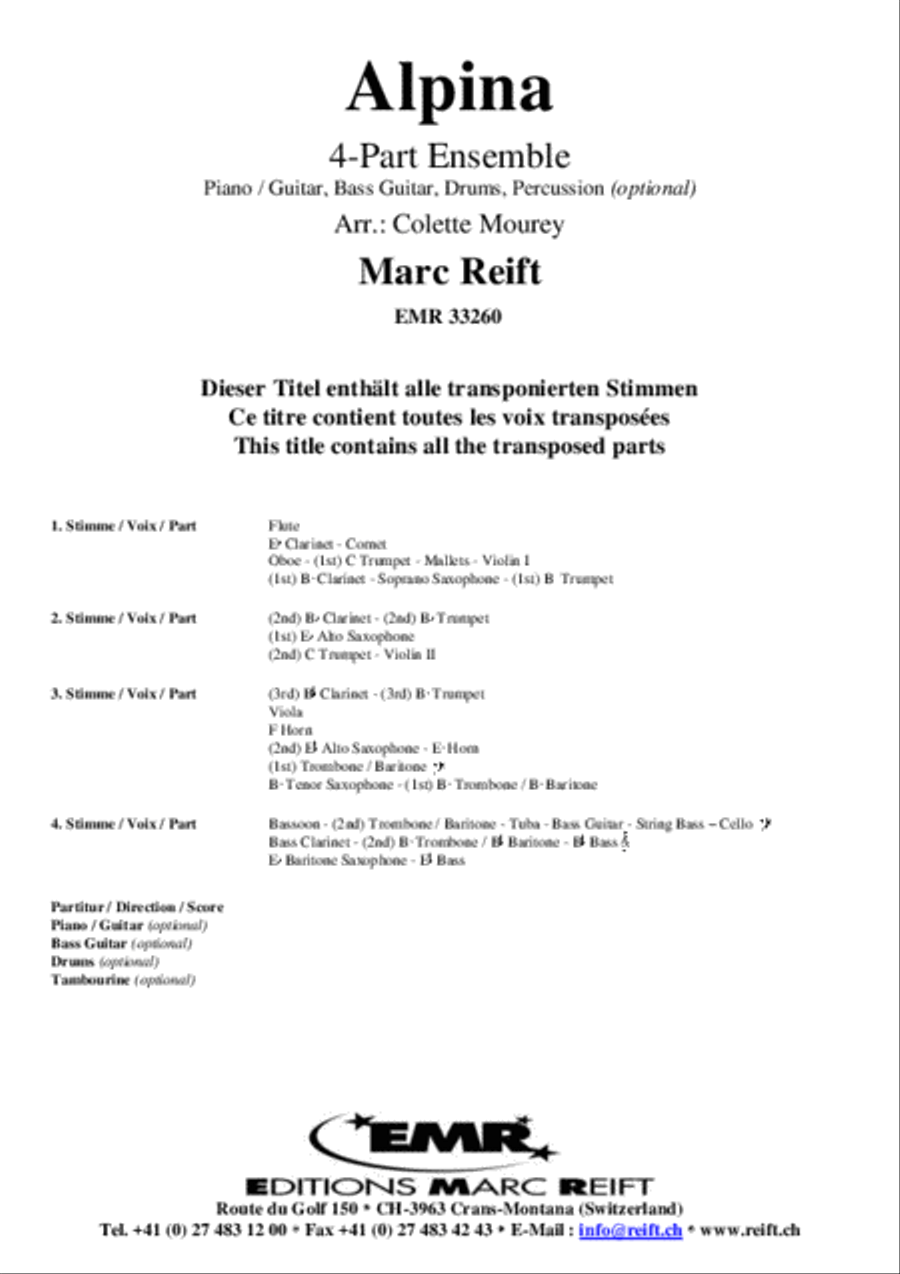 Alpina Concert Band scores gallery preview page 2