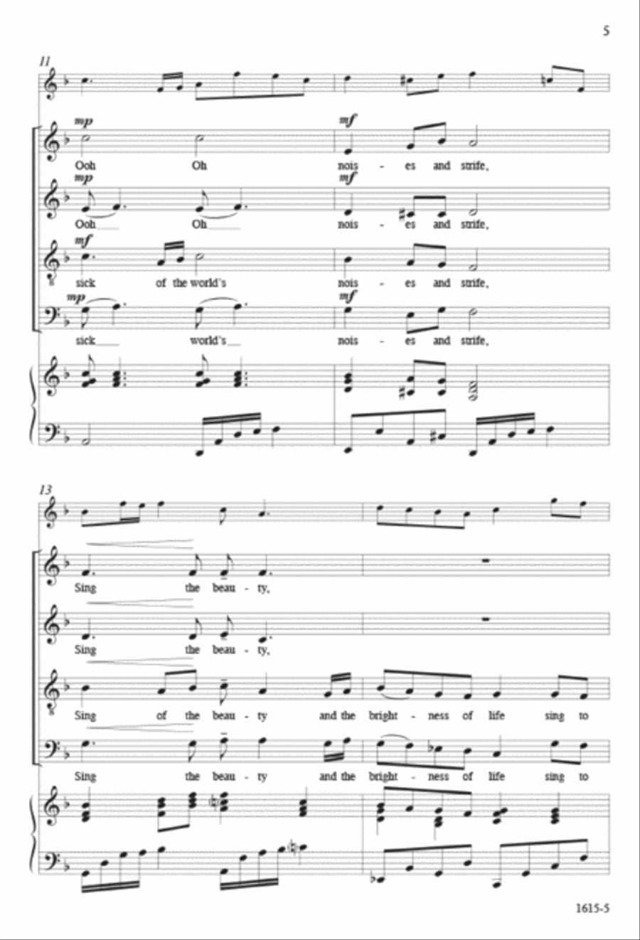 Sing to Me - SATB octavo 4-Part scores gallery preview page 4