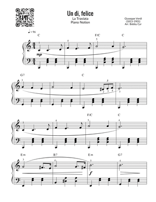 Book cover for Un di, felice - La Traviata - (Piano Solo)