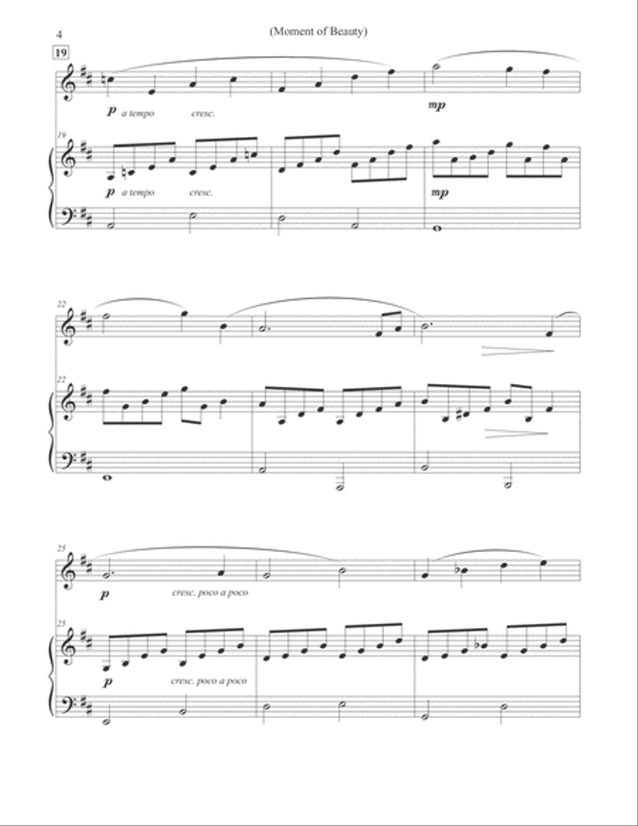 Moment of Beauty - Flute & Piano Flute Solo scores gallery preview page 4