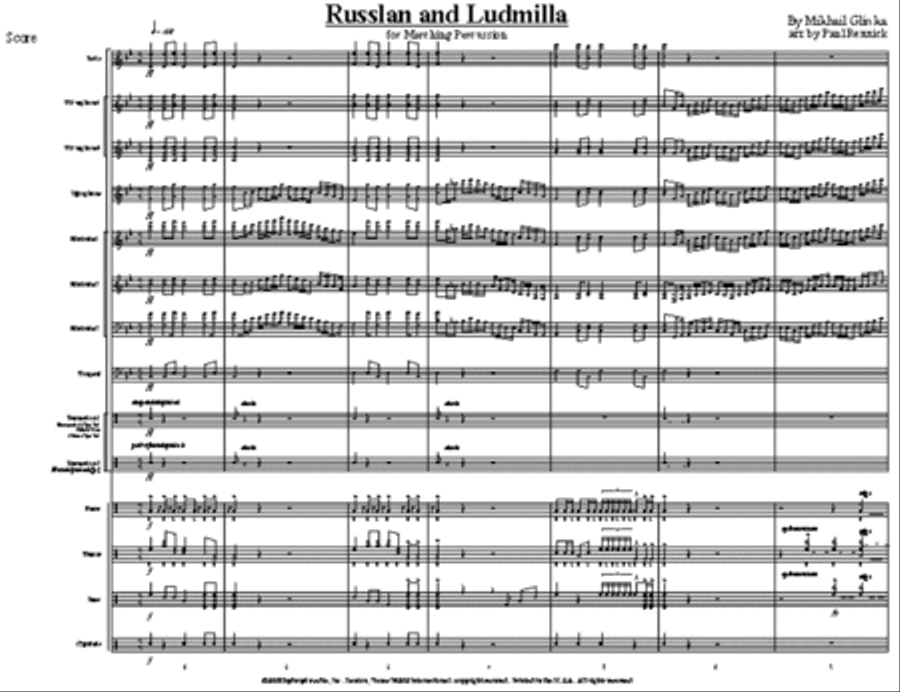 Russlan and Ludmilla Percussion scores gallery preview page 2