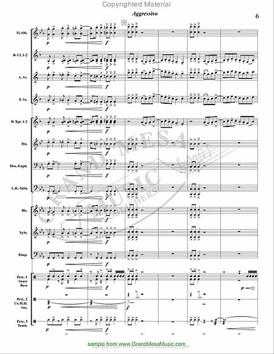Aggressivo Concert Band scores gallery preview page 7