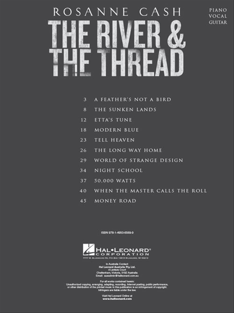 Rosanne Cash - The River and the Thread Piano, Vocal, Guitar scores gallery preview page 2