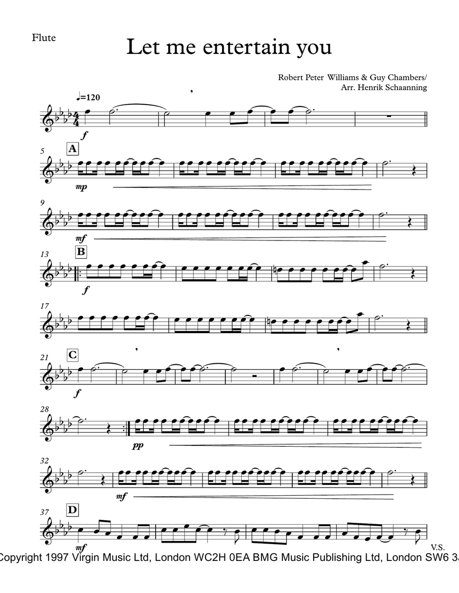 Let Me Entertain You Saxophone Quartet scores gallery preview page 4