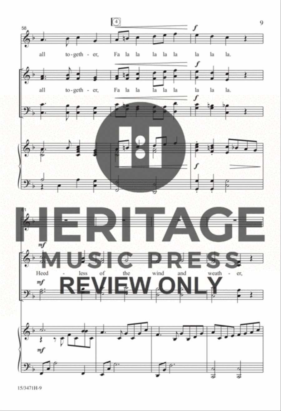 Deck the Hall Deck the Hall 4-Part scores gallery preview page 7