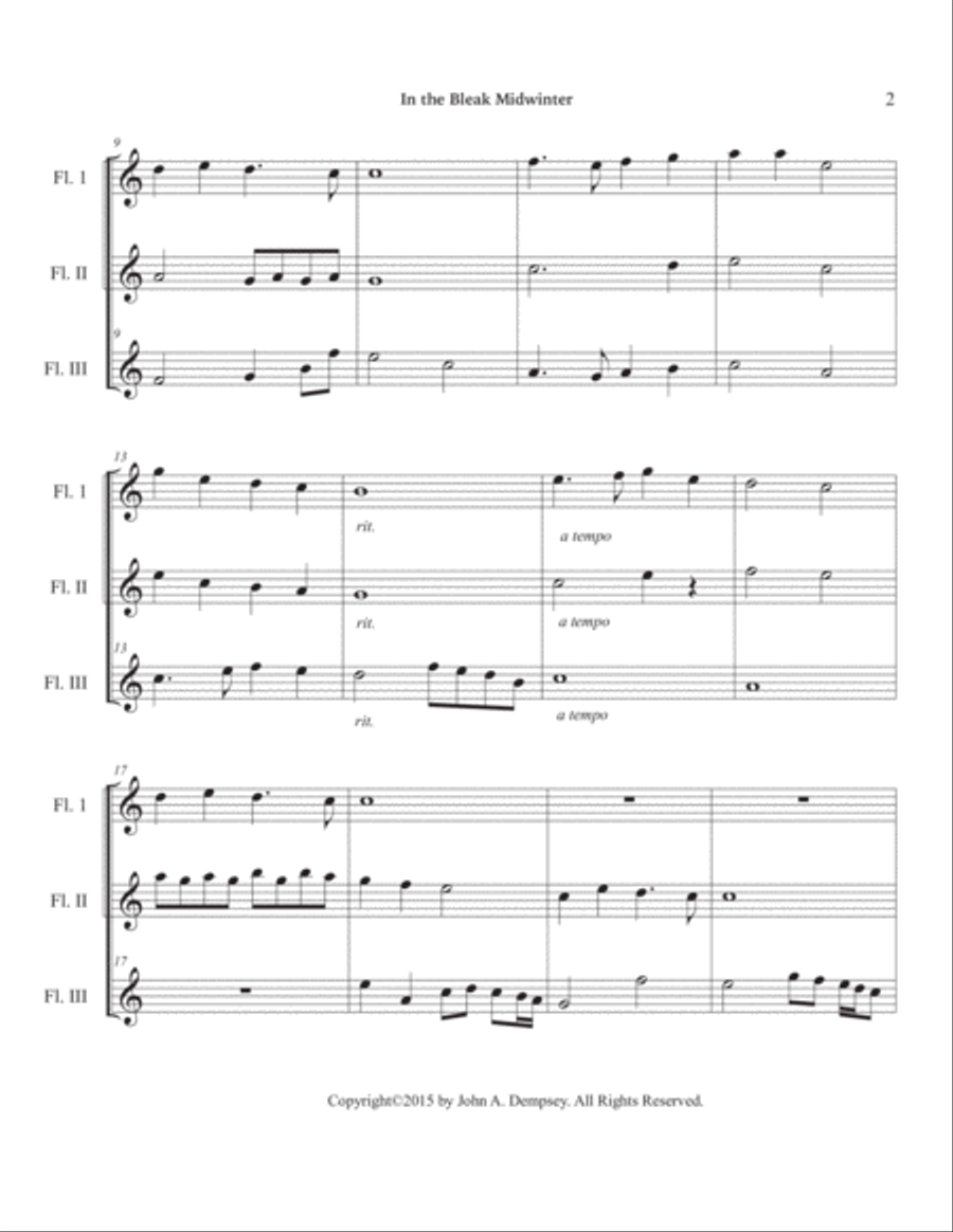 In the Bleak Midwinter (Flute Trio) Flute Trio scores gallery preview page 6