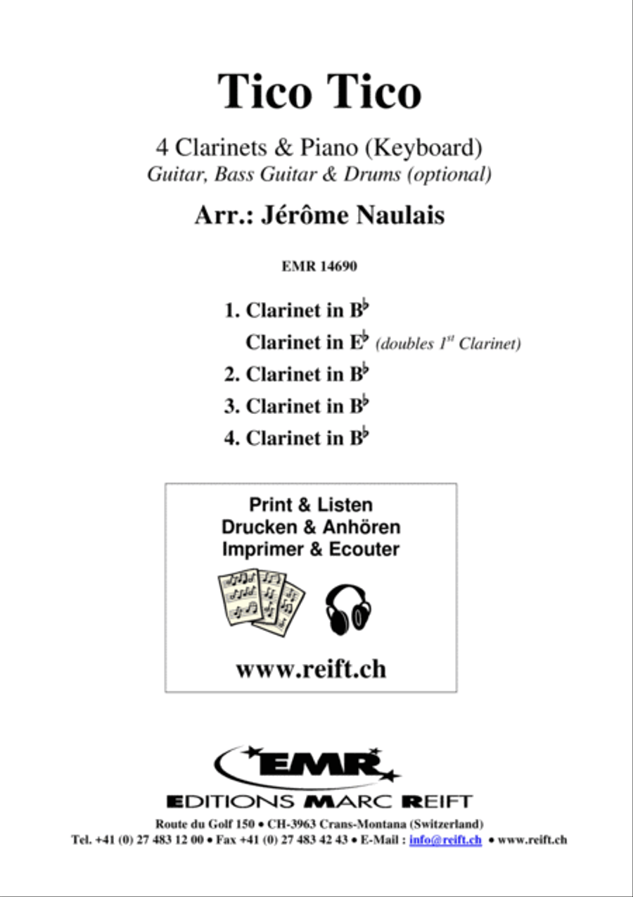 Tico Tico Tico Tico Clarinet scores gallery preview page 2
