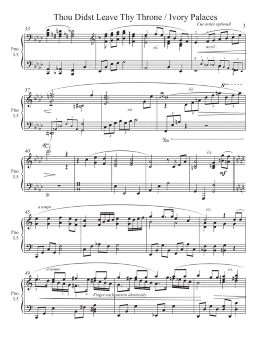 Thou Didst Leave Thy Throne / Ivory Palaces-v2 (2 for 1 PIANO Standalone Arr's) image number null