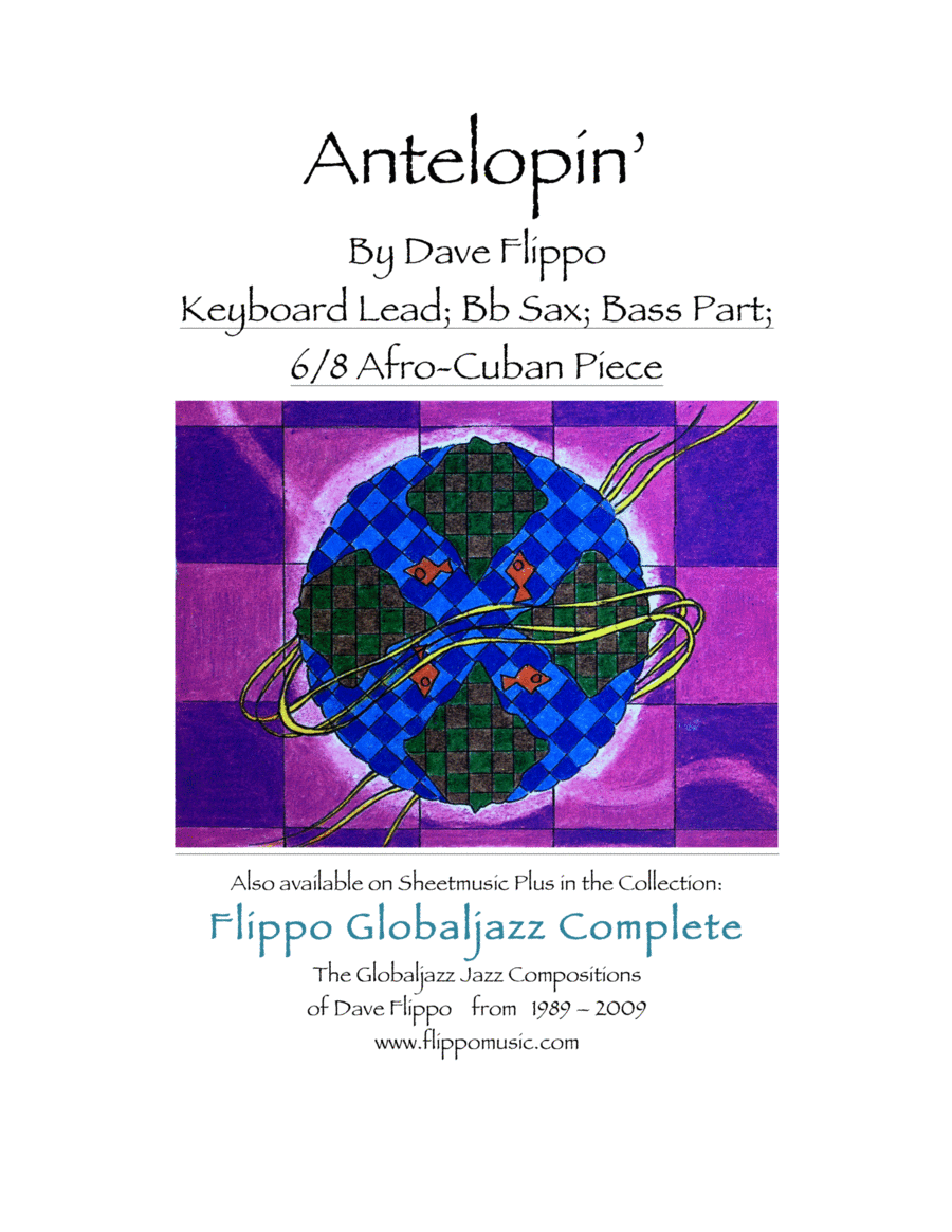 ANTELOPIN' - The Globaljazz Series - Afro-Cuban piece with C, Bb and Bass Parts Guitar scores gallery preview page 1