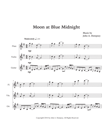 Moon at Blue Midnight (Trio for Flute, Violin and Guitar) image number null