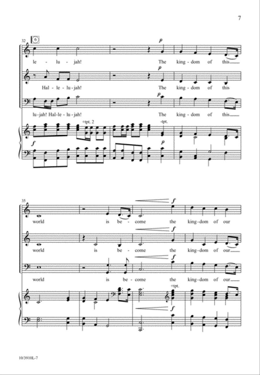 Hallelujah Chorus 3-Part scores gallery preview page 7