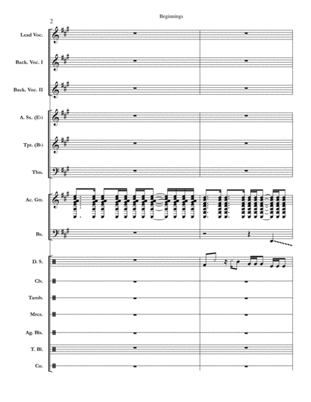 Beginnings [Chicago] (full score & set of parts) image number null