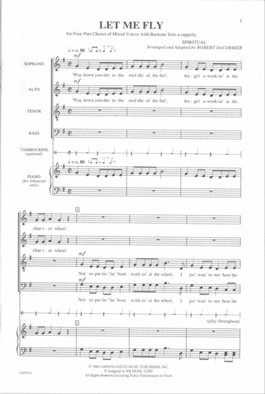 Let Me Fly Let Me Fly 4-Part scores gallery preview page 2