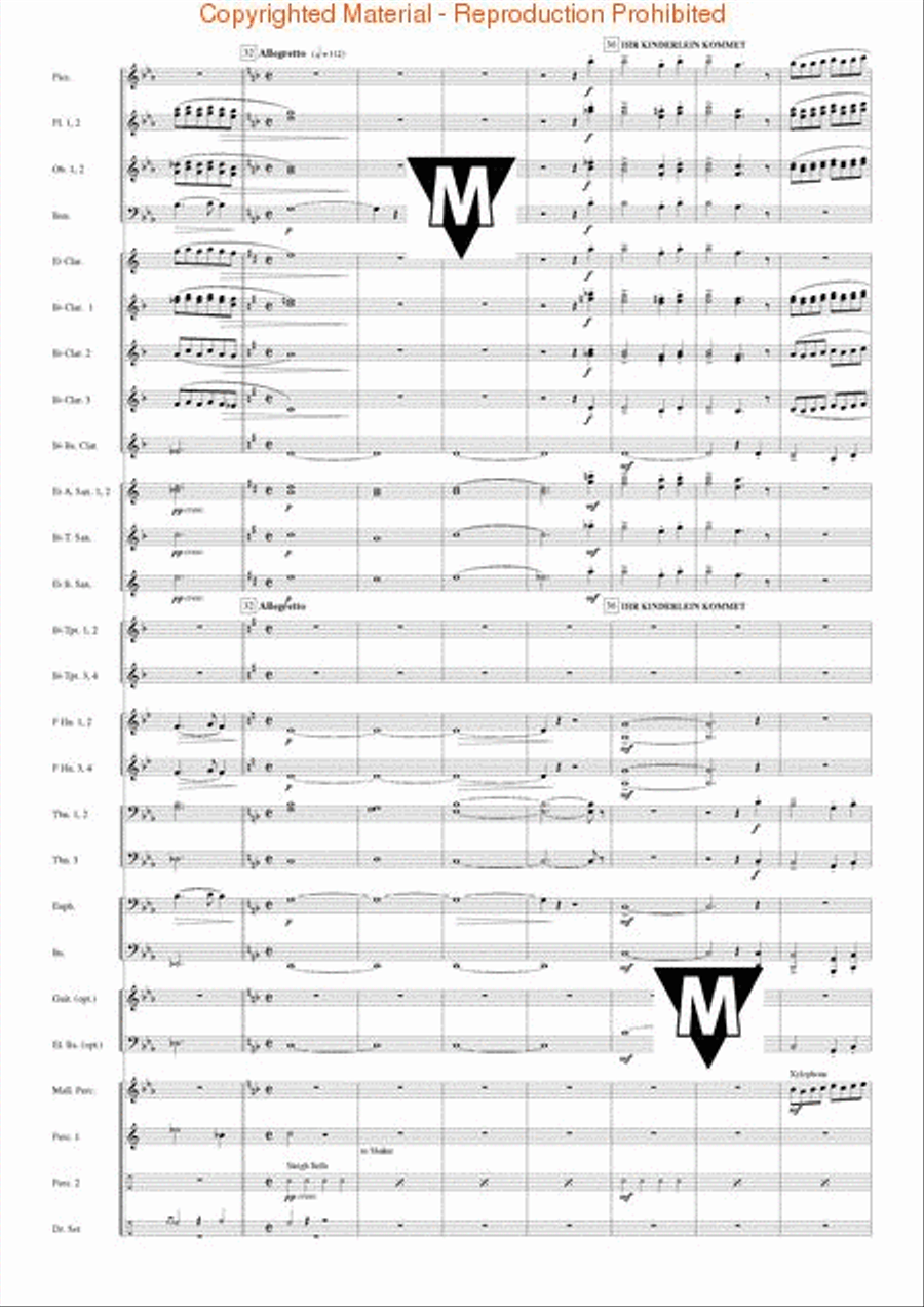 Famous German Christmas Songs Concert Band scores gallery preview page 6