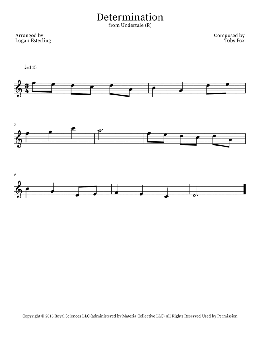 Determination Determination Oboe Solo scores gallery preview page 1