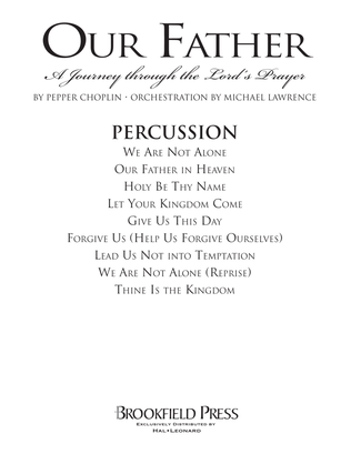Book cover for Our Father - A Journey Through The Lord's Prayer - Percussion