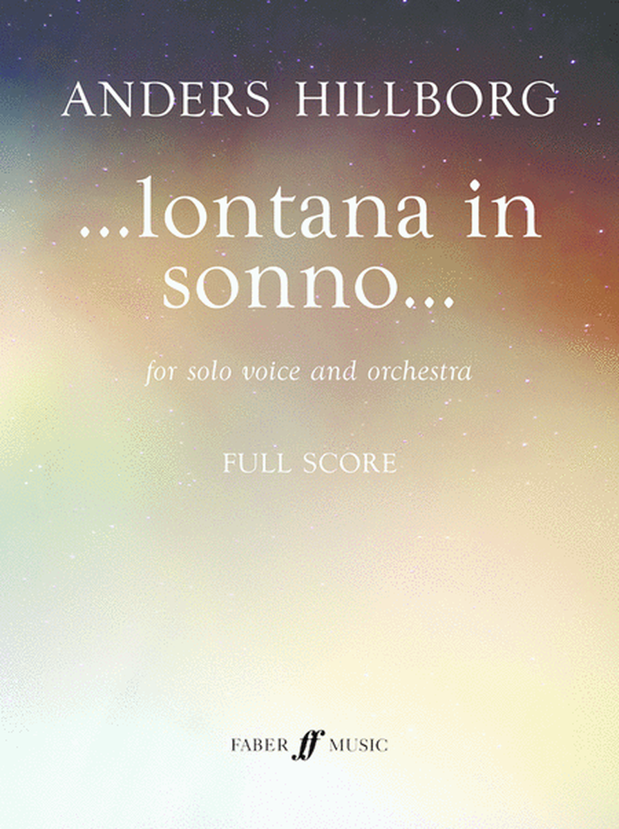 Hillborg - Lontana In Sonno Voice/Orchestra Full Score