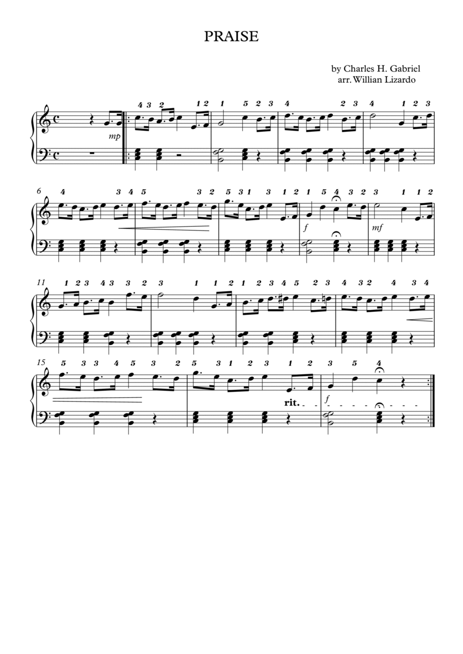PRAISE Easy Piano scores gallery preview page 1