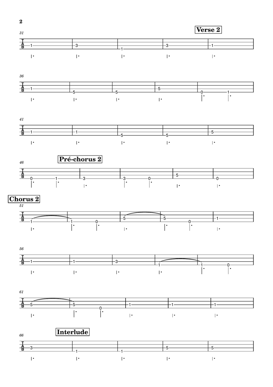 A Thousand Years A Thousand Years Guitar Tablature scores gallery preview page 2