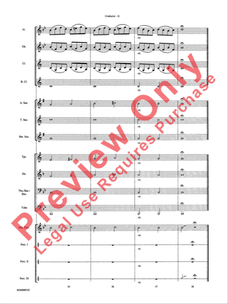 Thunderstorms Concert Band scores gallery preview page 15