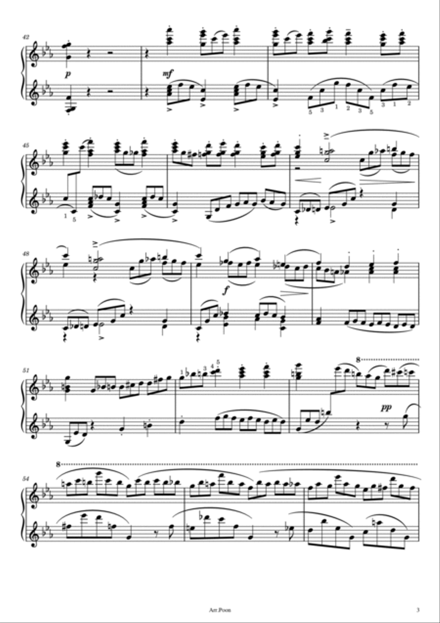 Rachmaninoff - Piano Concerto No. 2 - Op.18 3rd Mvt - For Piano Solo Original Piano Solo scores gallery preview page 3